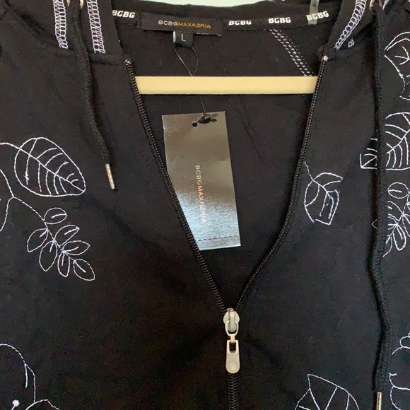 BCBG cotton zippered hoodie/sweatshirt - Picture 4 of 12